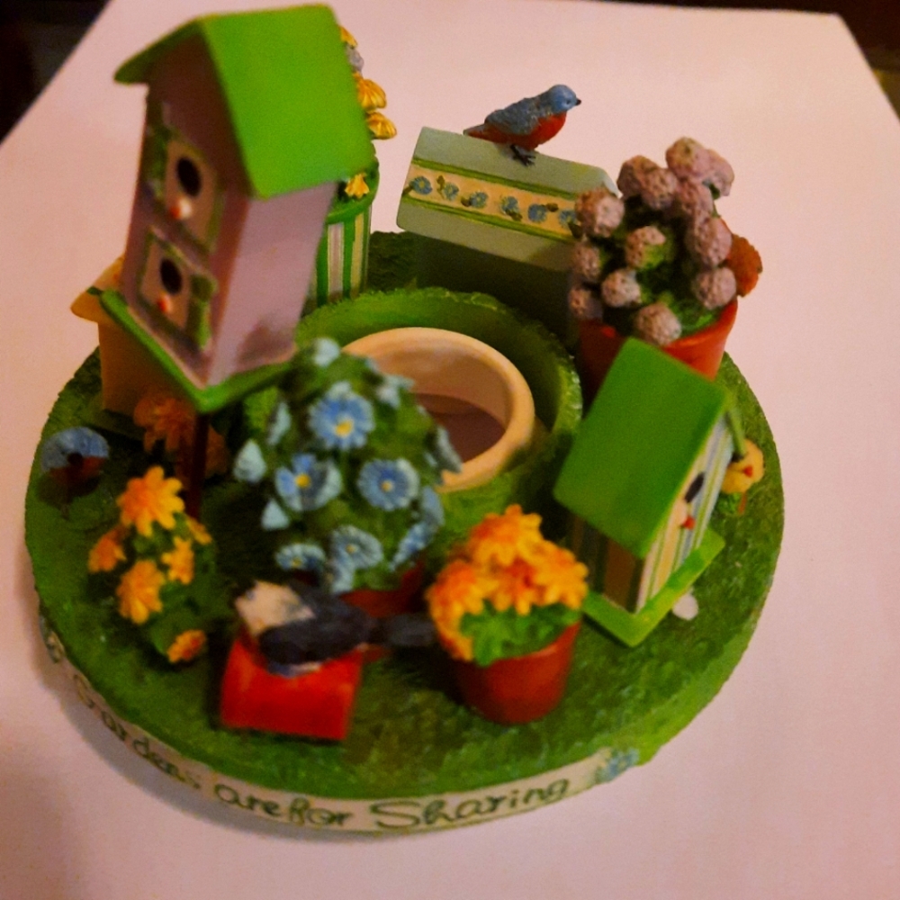 Old Virginia Candle Topper/]Gardens are for sharing.